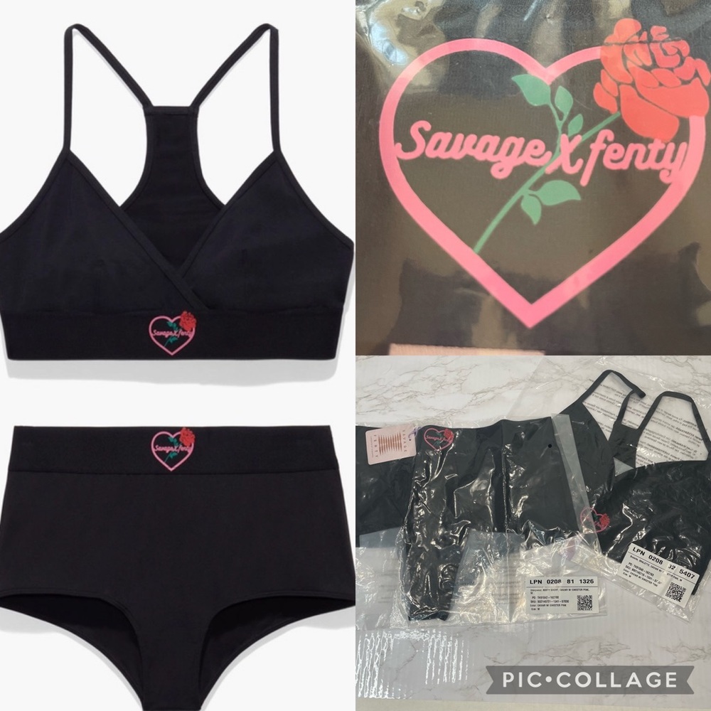 SXF Max Chill 2-Piece Set Forever Savage Bralette & Booty Shorts NWT Medium